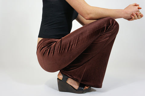 Brown Coco Velvet Flares