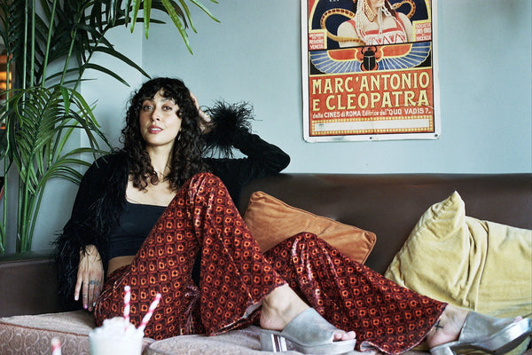 Christobel Flares in Terra Nova Rust - Wide Leg