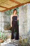 Donyale Flares – Goldbrauner Samt