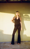 Glitzernde Swirl Sparkle Velvet Flares