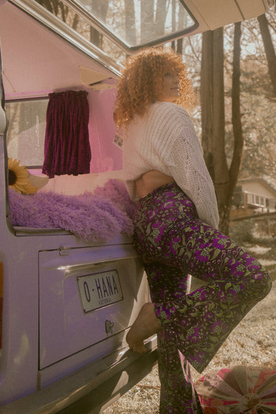Donyale Flares - Purple Velvet
