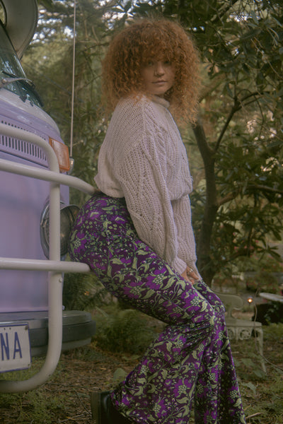 Donyale Flares - Purple Velvet