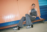 Glitter Swirl Sparkle Velvet Flares