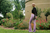 Light Purple Velvet Flares