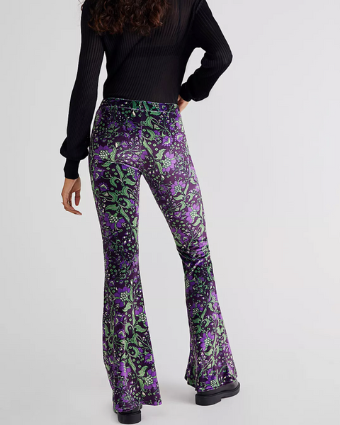 Donyale Flares - Purple Velvet