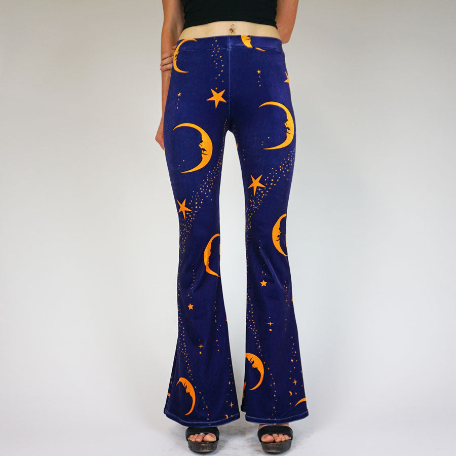 Hendrix Nights Velvet Flares - Blue Moon | Flare Street