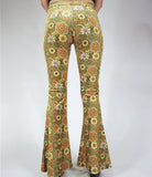 Layla Flares - Olive and Rust Velvet