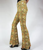 Layla Flares - Olive and Rust Velvet