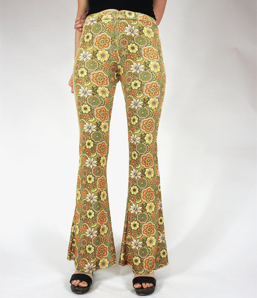 Layla Flares - Olive and Rust Velvet